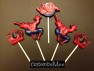 469sp Spider Dude Emblem Chocolate Candy Lollipop Mold
